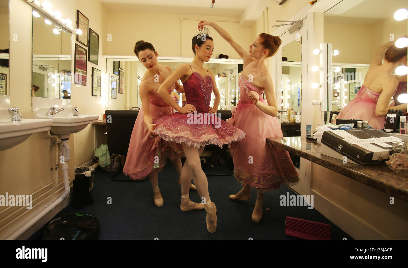 Ballet Ireland's ballerinas (leftright) Zoe Ashe Browne, Jane Magan and Emma Lister backstage