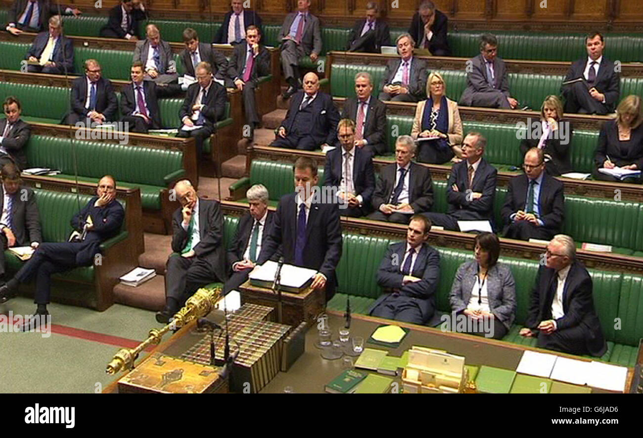 Health Secretary Jeremy Hunt makes a statement to MPs in the House of ...