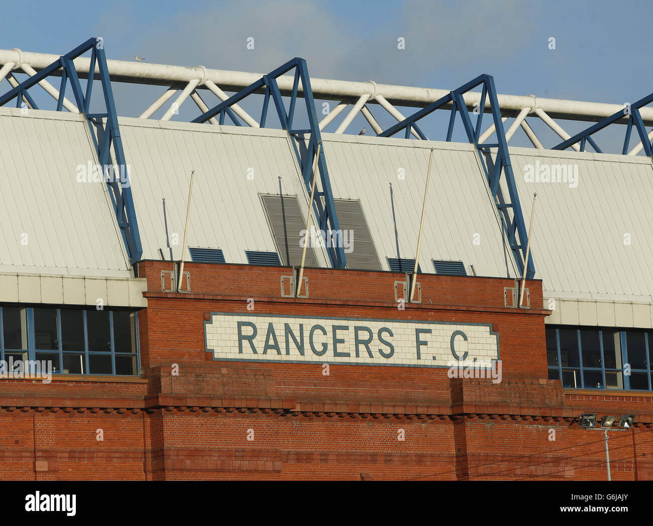 Ibrox Stadium in Glasgow, one of the venues for the Glasgow 2014 Commonwealth Games. Stock Photo