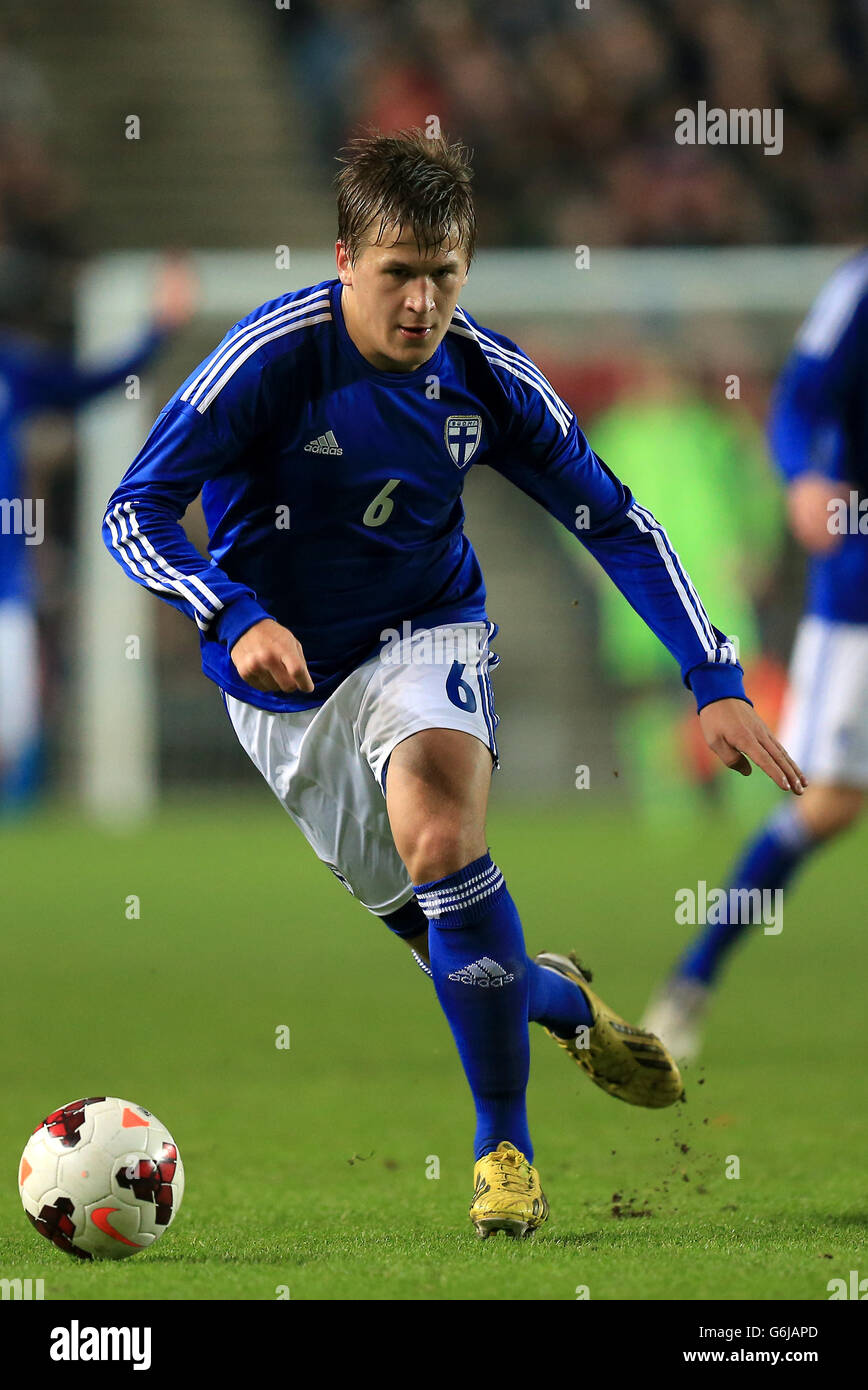 Soccer - UEFA Under 21 Championship - Qualifying Round - Group 1 - England v Finland - Stadium:mk. Robin Lod, Finland Stock Photo