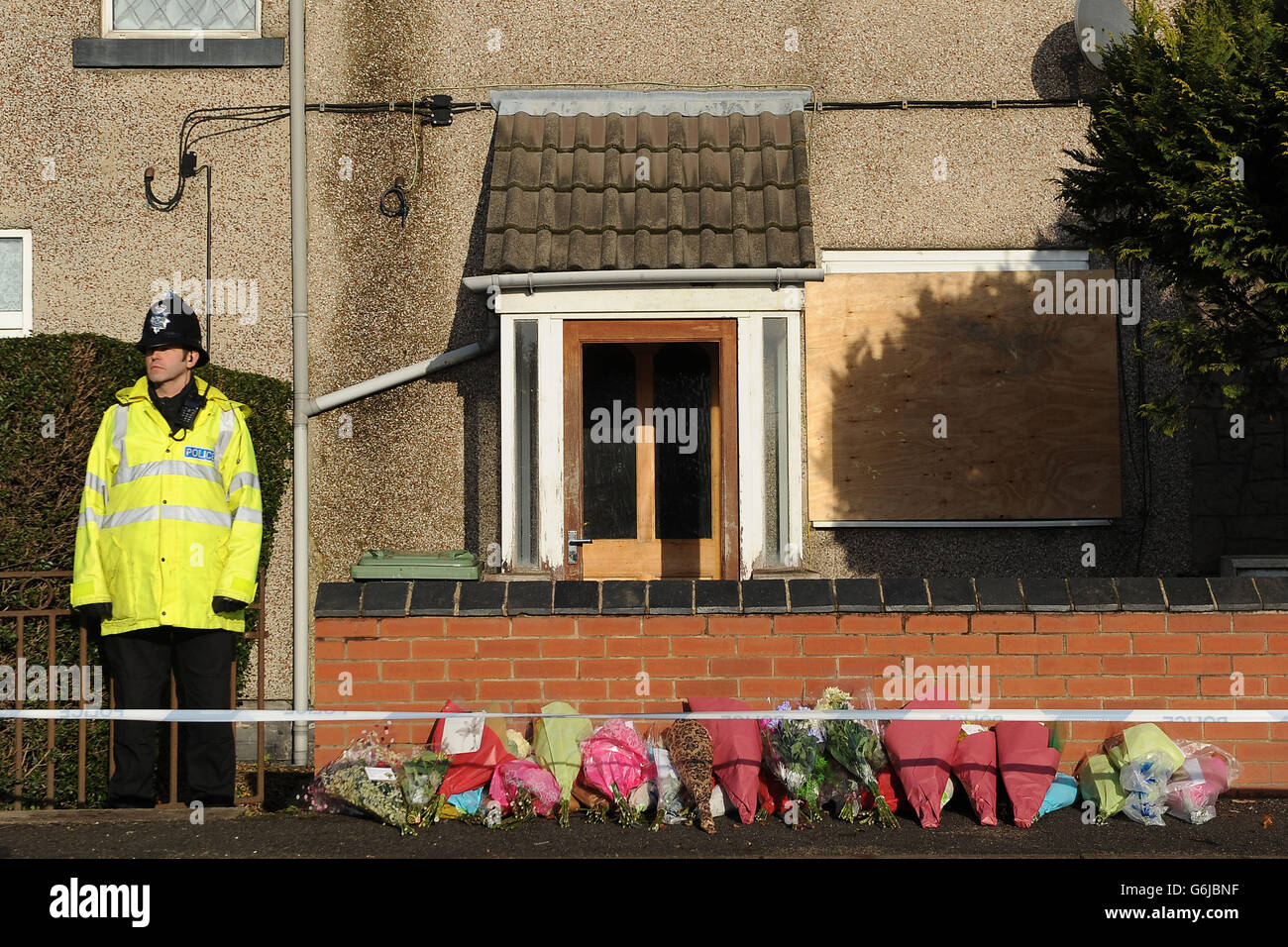 House fire in Derbyshire Stock Photo Alamy