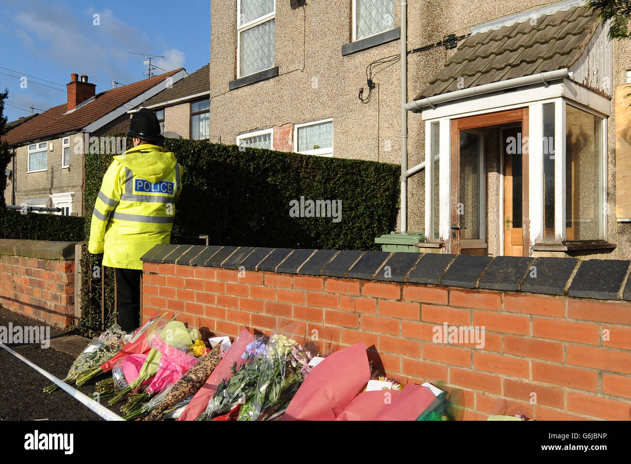 House fire in Derbyshire Stock Photo Alamy