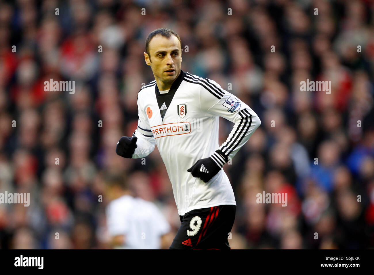 Soccer - Barclays Premier League - Liverpool v Fulham - Anfield. Dimitar Berbatov, Fulham Stock Photo