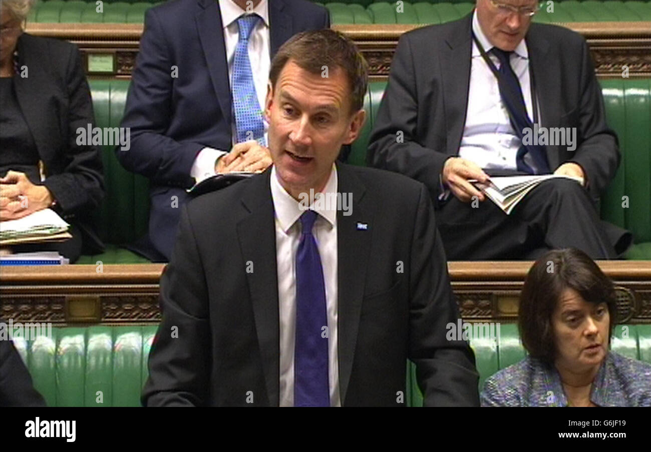 Health Secretary Jeremy Hunt makes a statement on emergency care in the ...