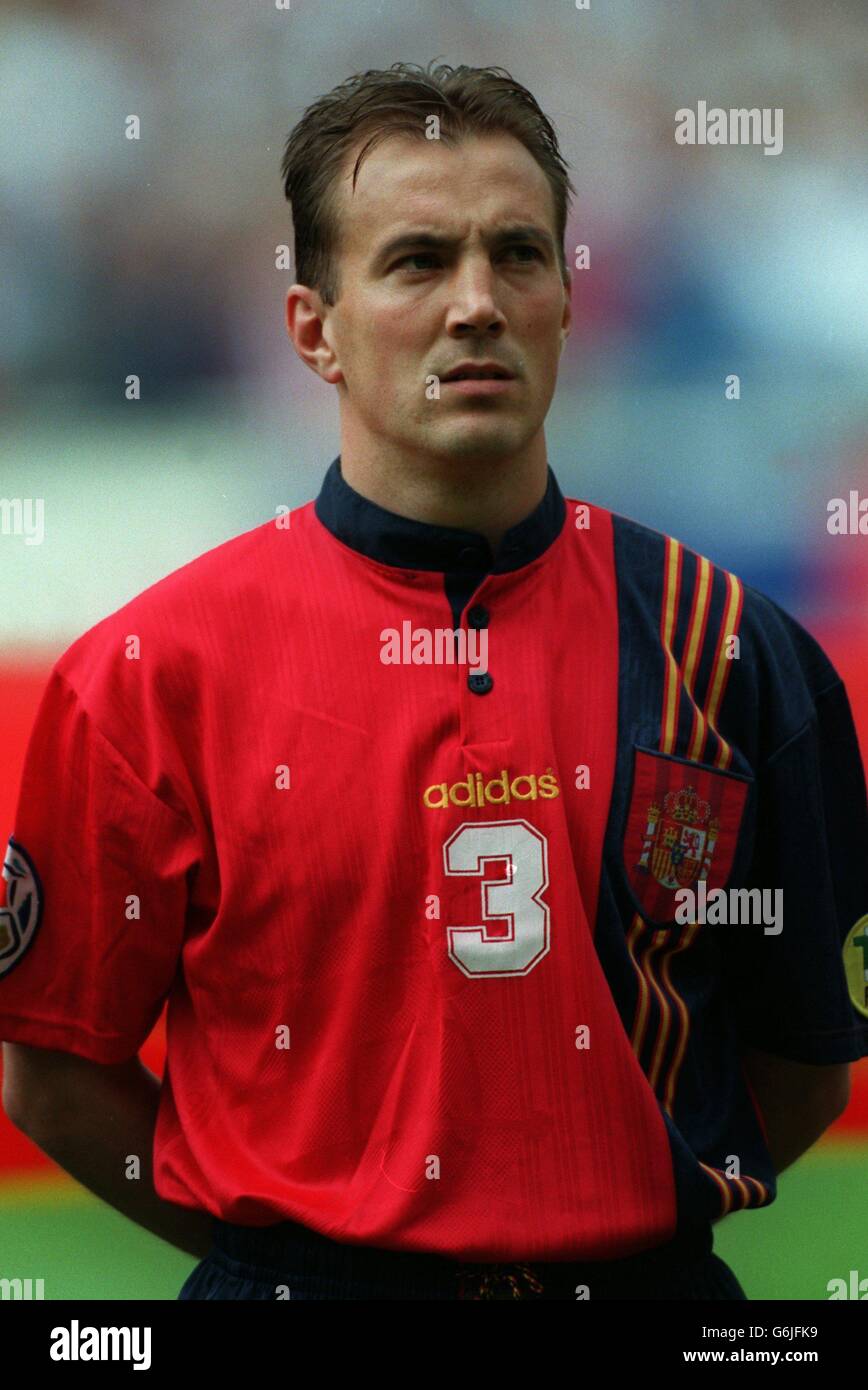 Soccer, Euro 96. England v Spain, Wembley. Alberto Belsue, Spain Stock Photo