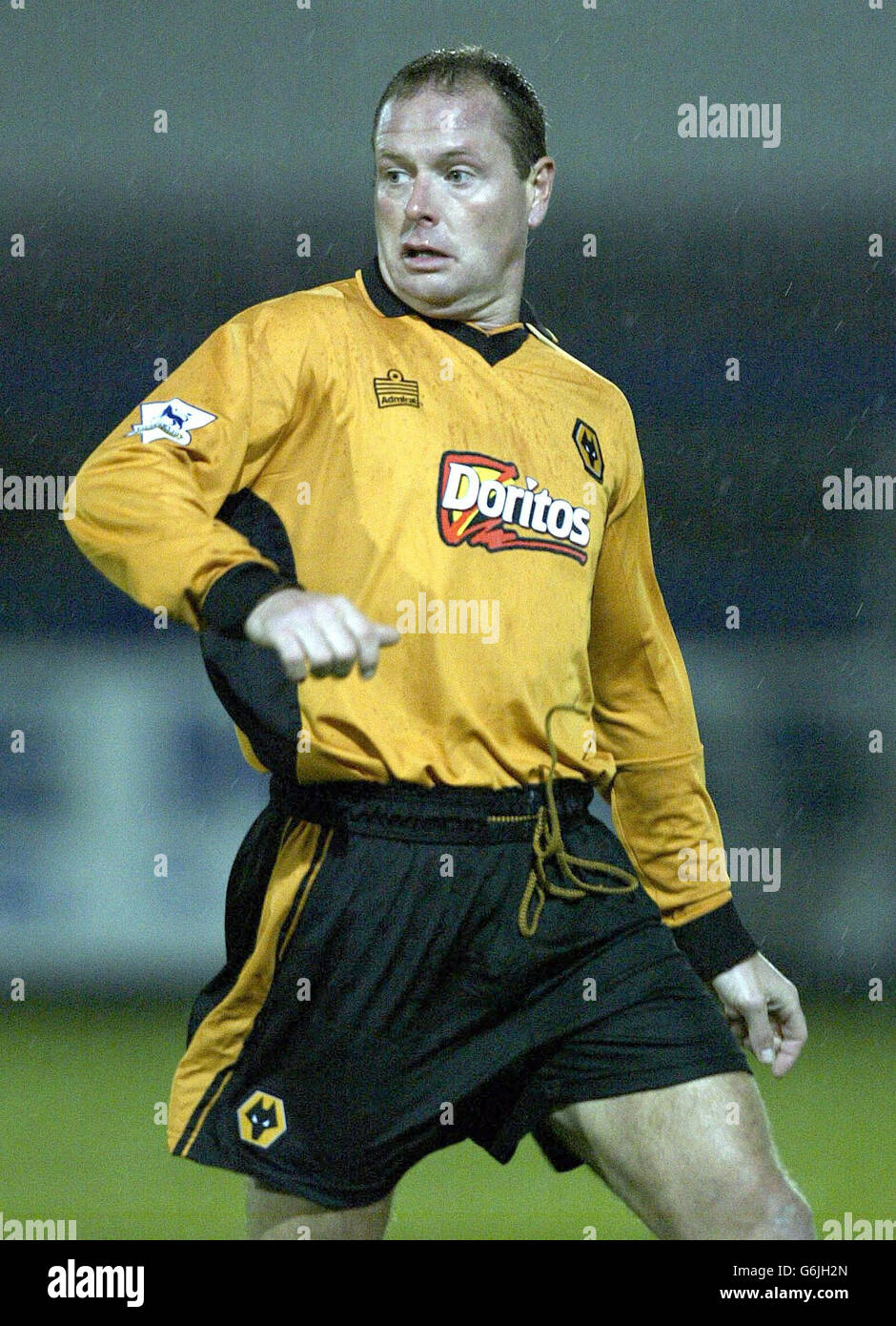 Paul Gascoigne playing for Wolverhampton Wanderers Reserves against