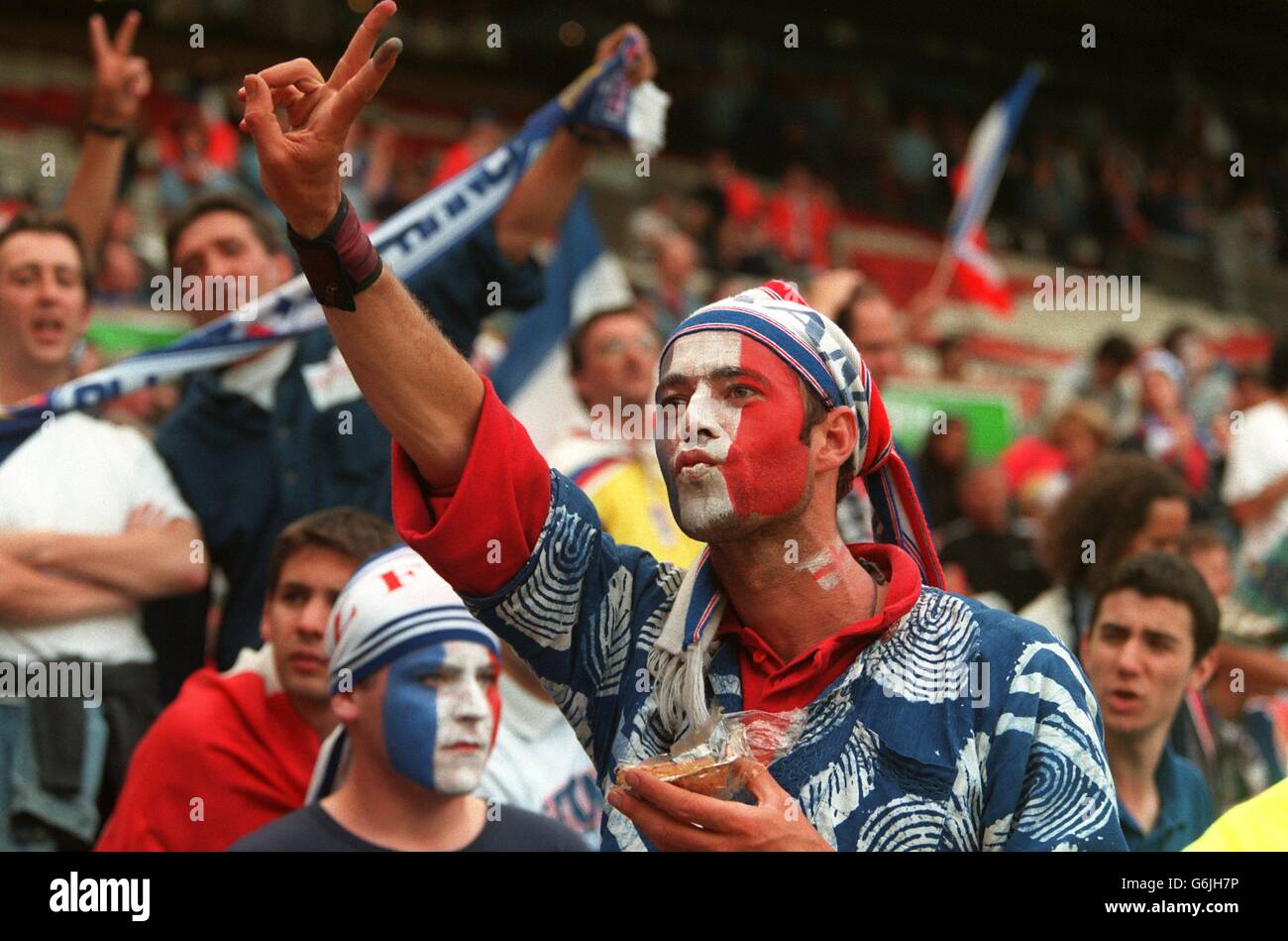 EURO 96 - SOCCER - Semi Final - France v Czech Republic. France fan Stock Photo