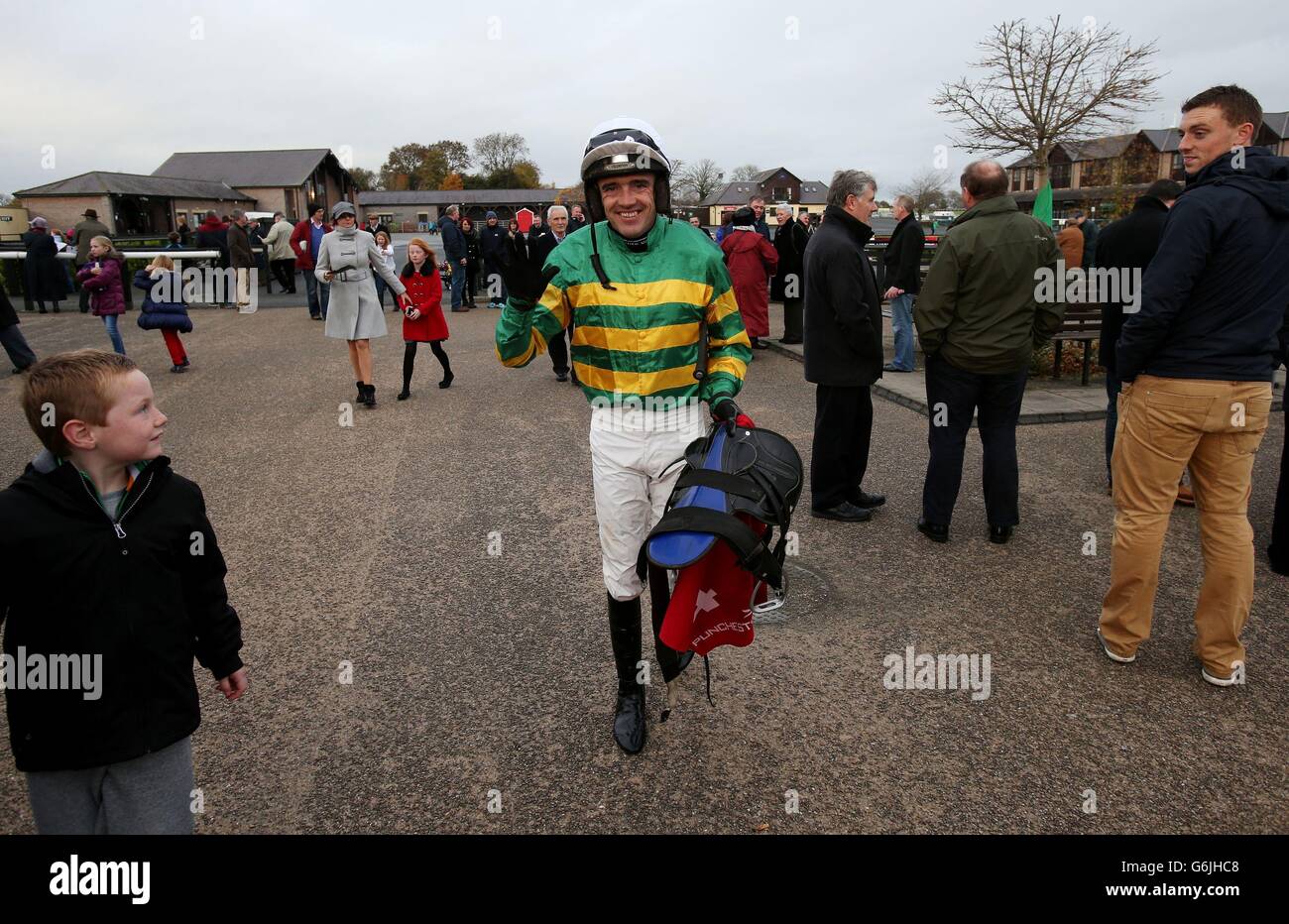 Ruby Walsh leaves the parade ring after riding City Slicker for his