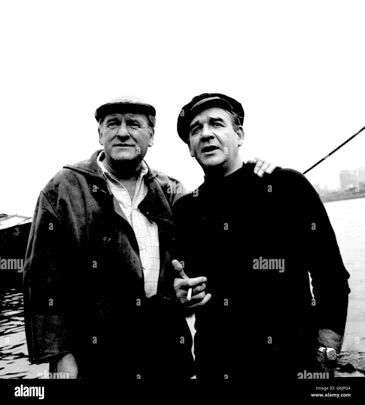 Television "King of the River" Rehearsals Bernard Lee and Robert
