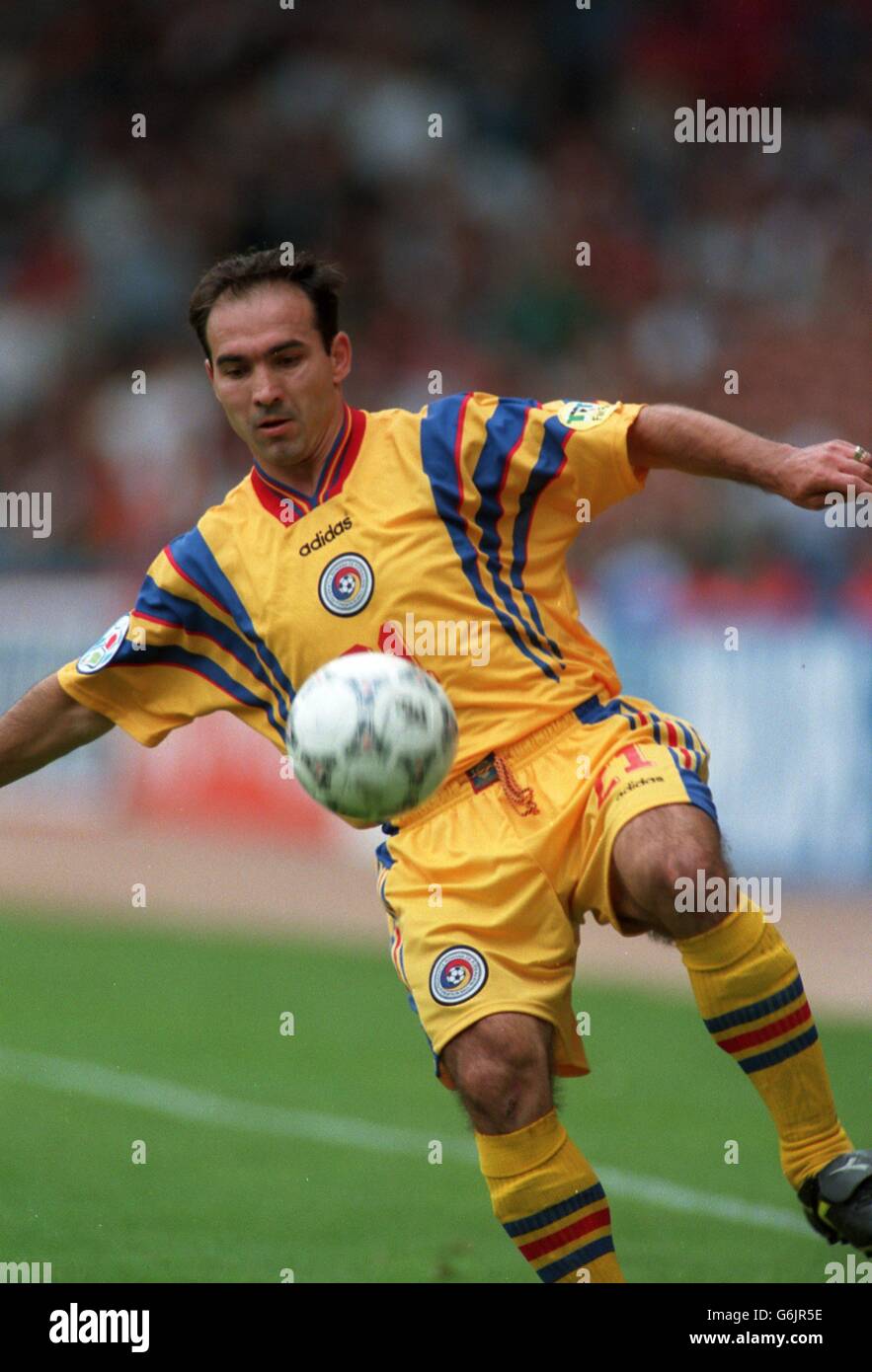 Soccer. Euro 96. Romania v Spain Stock Photo