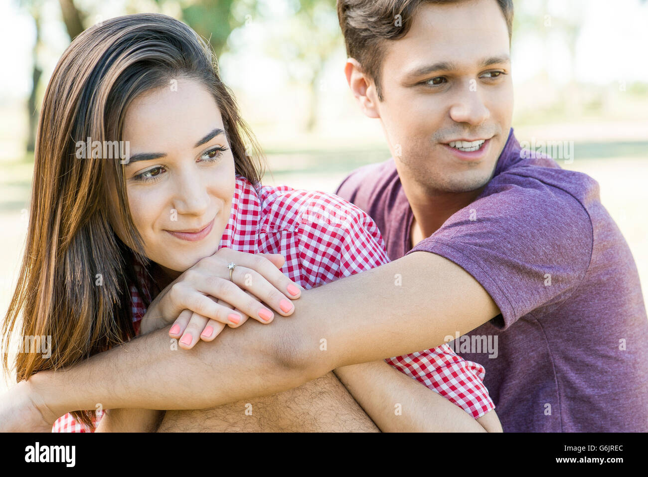 Couple envisioning future together Stock Photo