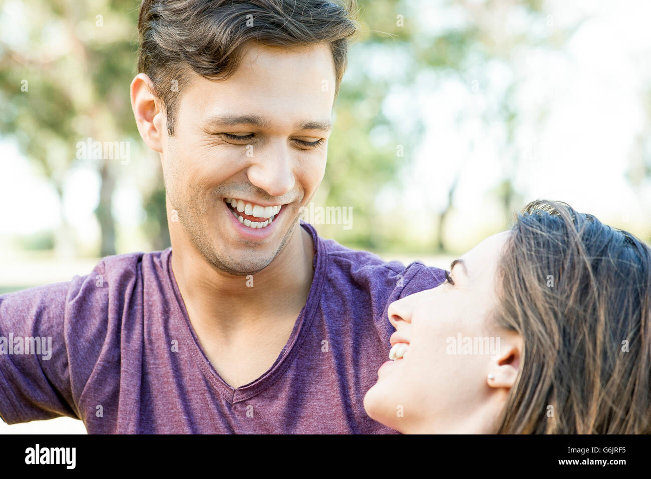 Couple having laugh together Stock Photo