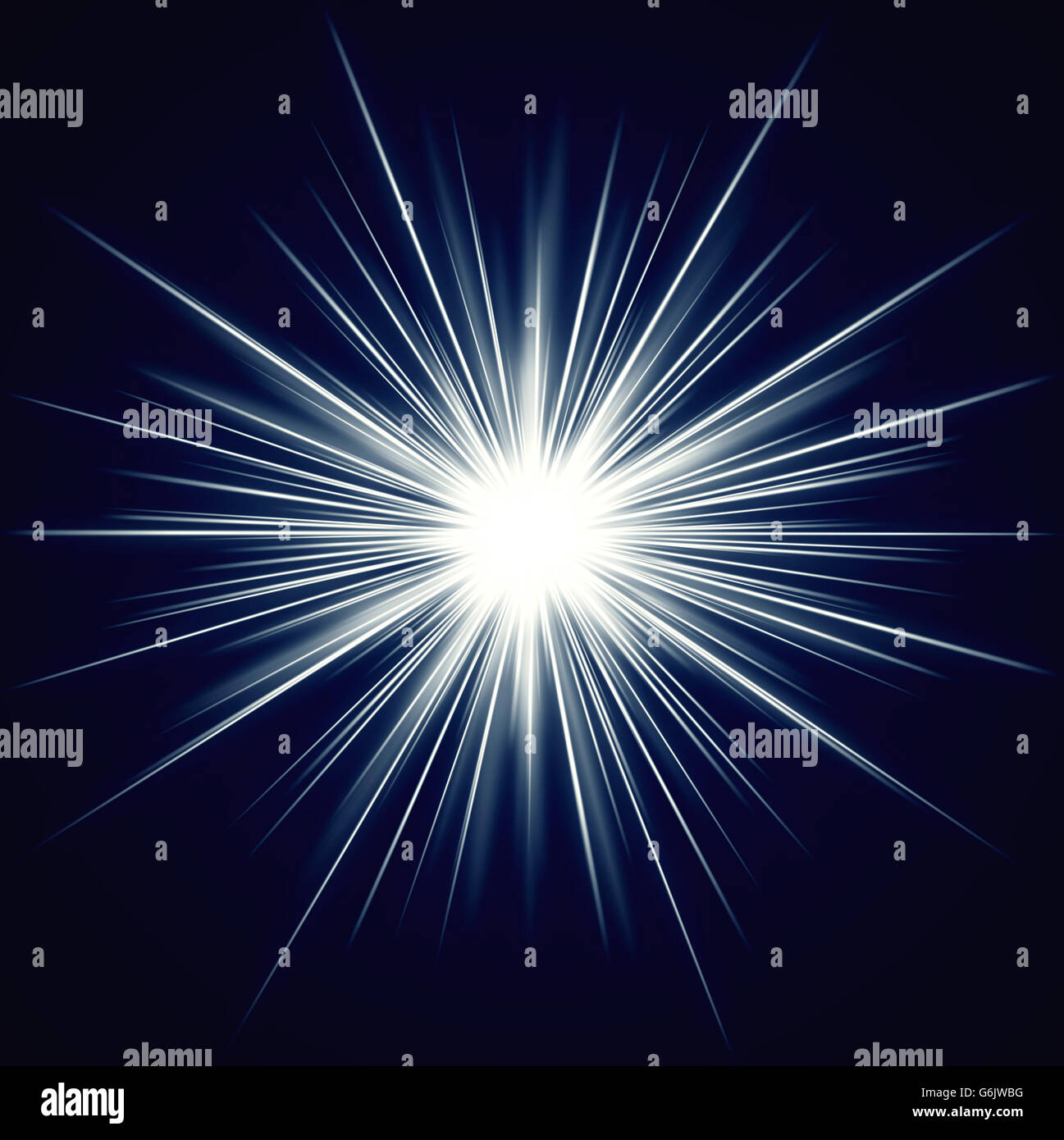 burst of light in a starlike shape Stock Photo