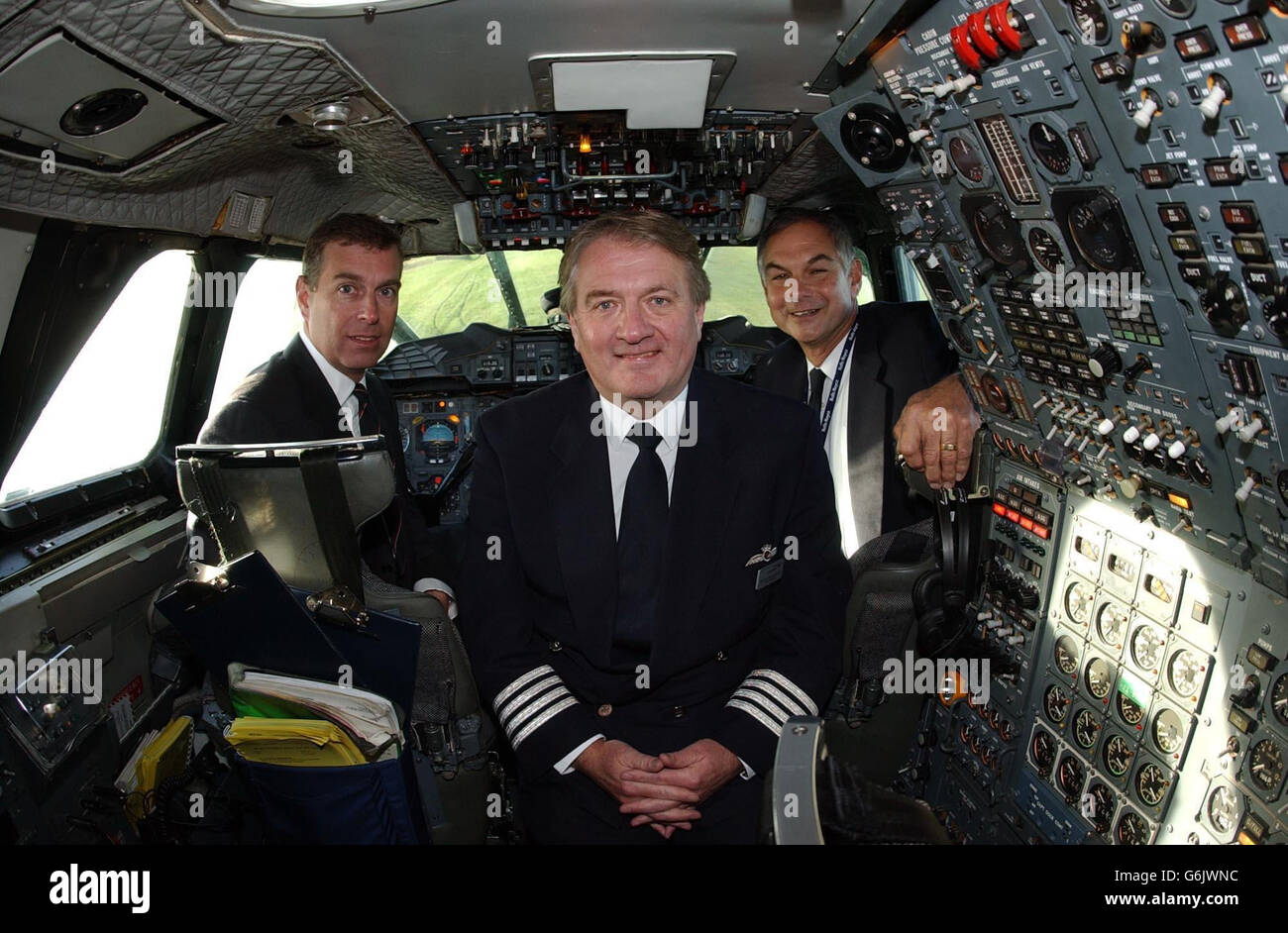 The Duke of York (left) meets Concorde chief pilot Captain Mike ...