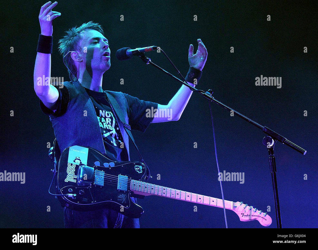 Radiohead live in concert Stock Photo Alamy