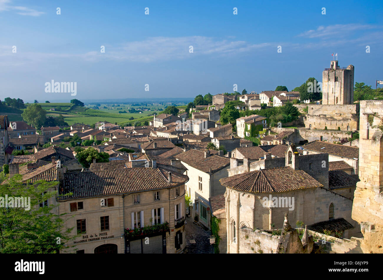 Village of Saint-Emilion, Gironde, Aquitaine, France, Europe Stock Photo