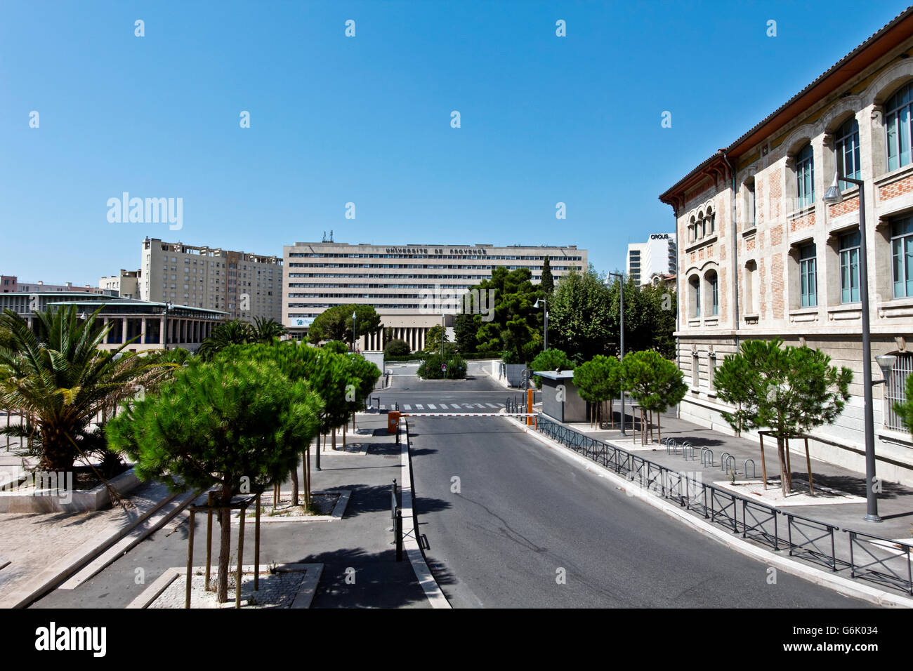 The University of Provence Aix-Marseille I from Gare Saint Charles train station, Marseille or Marseilles Stock Photo