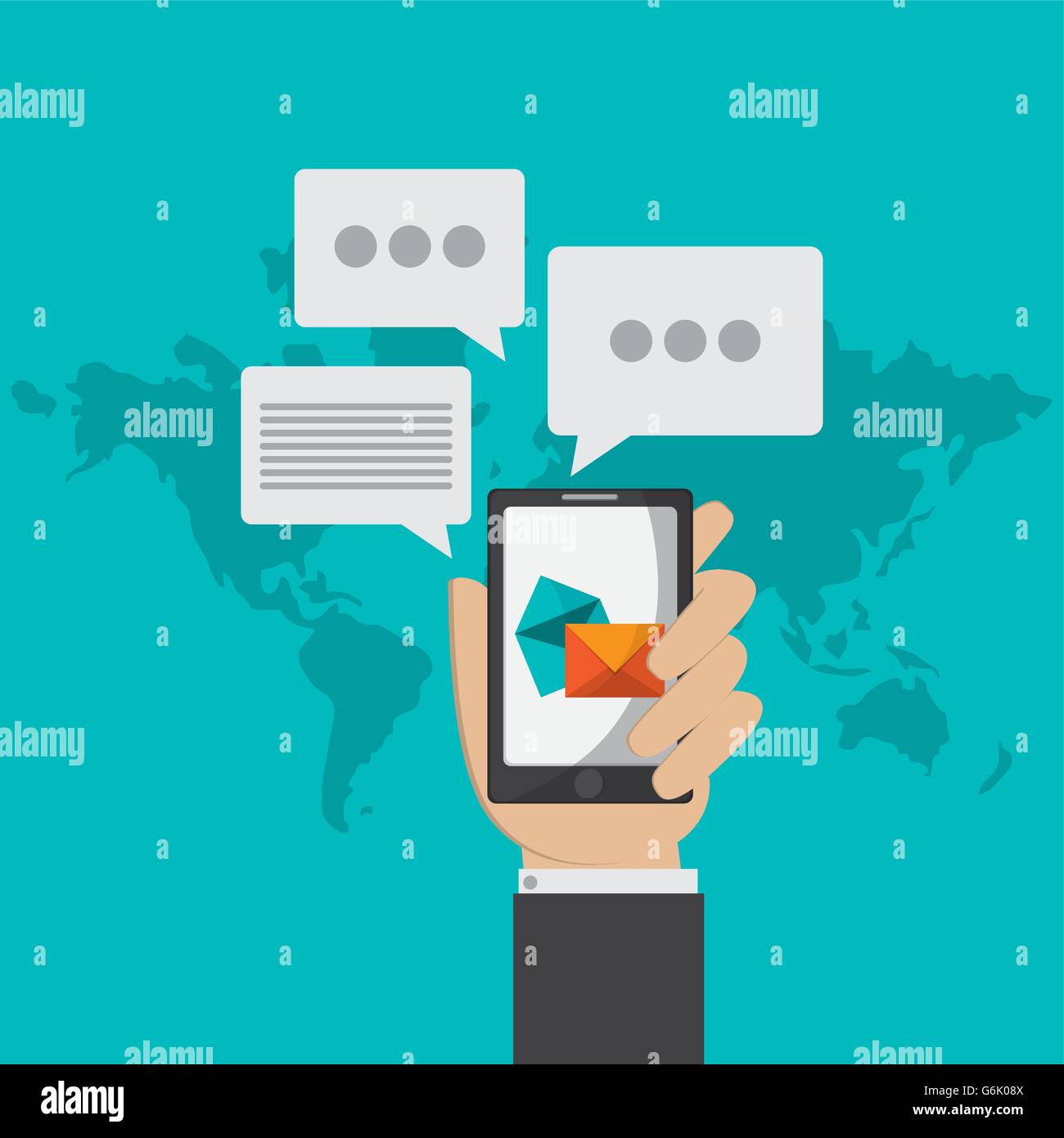 Sms and email design, vector illustration Stock Vector Image & Art - Alamy