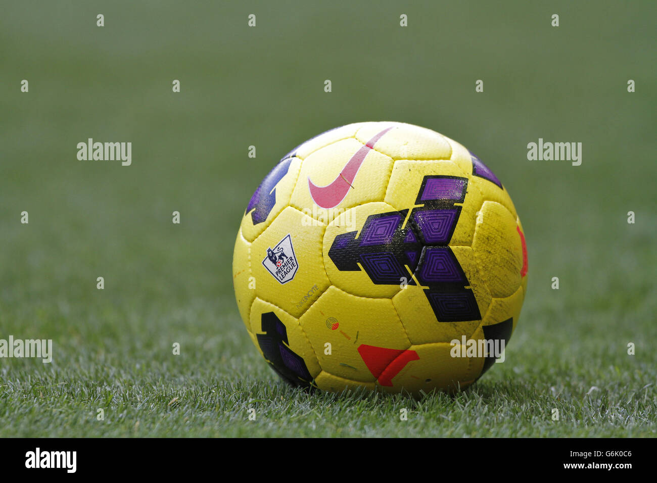 A general view of a official premier league match ball hires stock