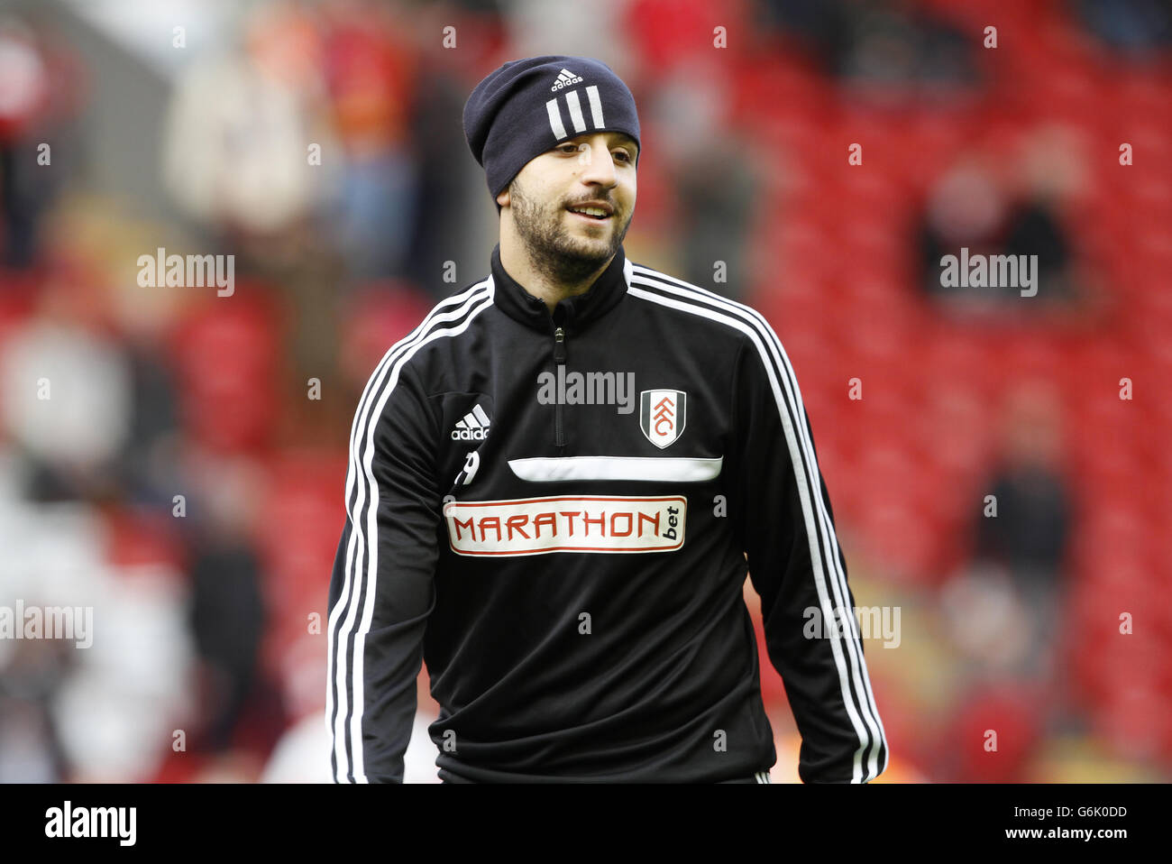 Soccer - Barclays Premier League - Liverpool v Fulham - Anfield. Adel Taarabt, Fulham Stock Photo