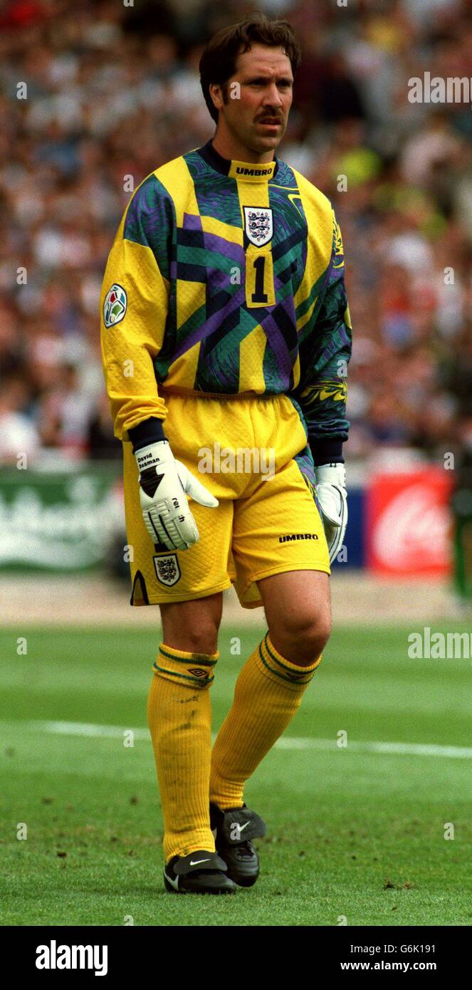 Soccer, Euro 96. England v Spain, Wembley. David Seaman, England Stock Photo