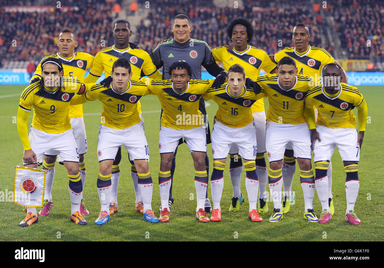 Soccer - International Friendly - Belgium v Colombia - King Baudouin Stadium. Colombia team group Stock Photo