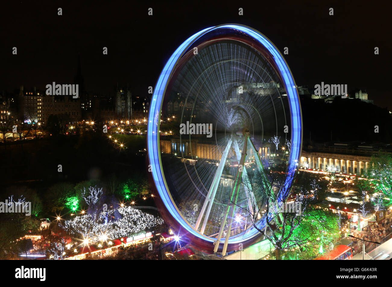 Christmas lights in Edinburgh Stock Photo - Alamy