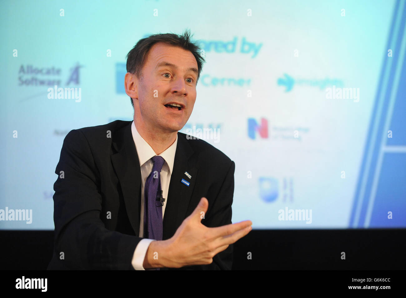 Health Secretary Jeremy Hunt gives a keynote address during the Chief ...