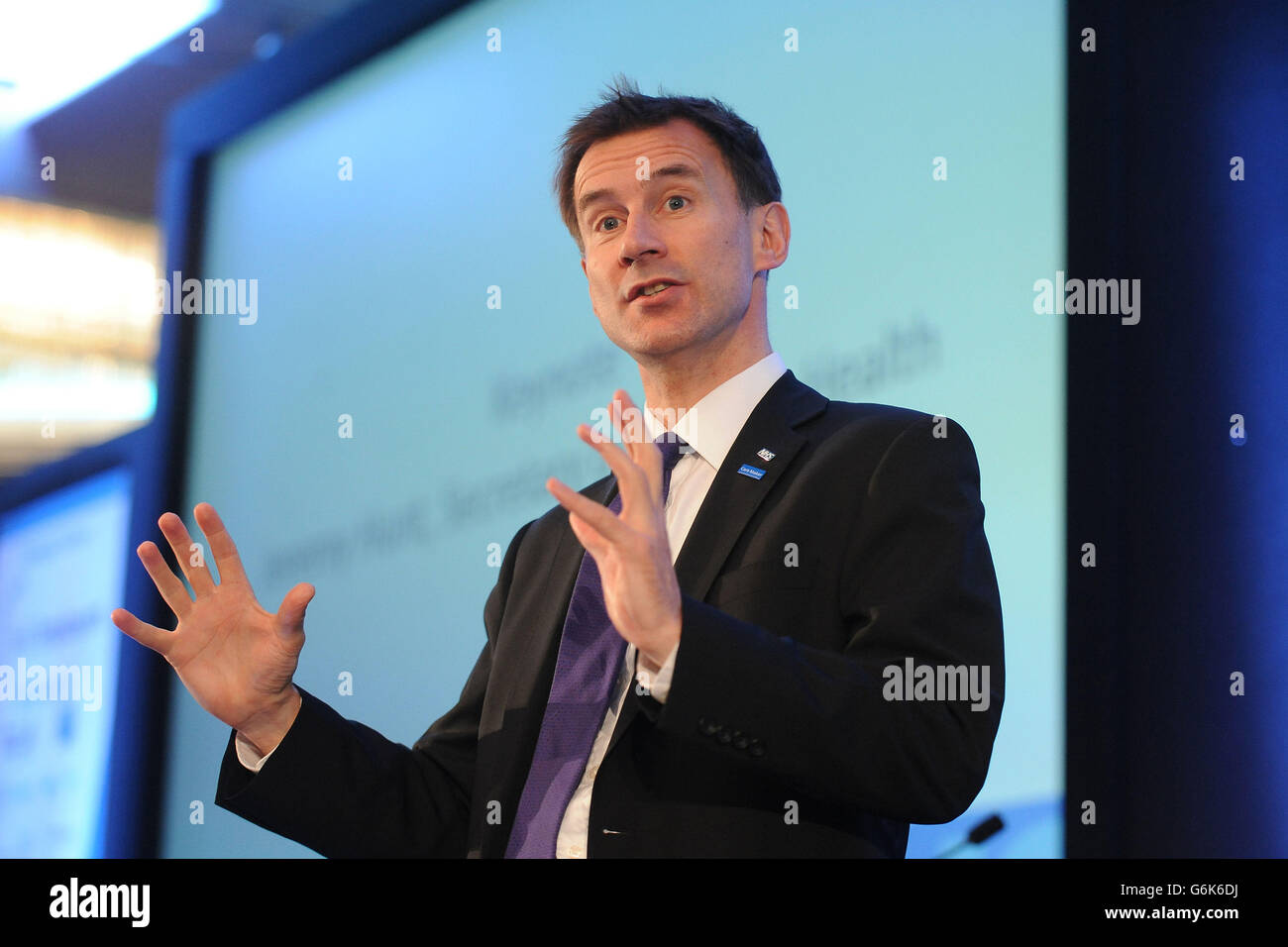 Health Secretary Jeremy Hunt gives a keynote address during the Chief ...