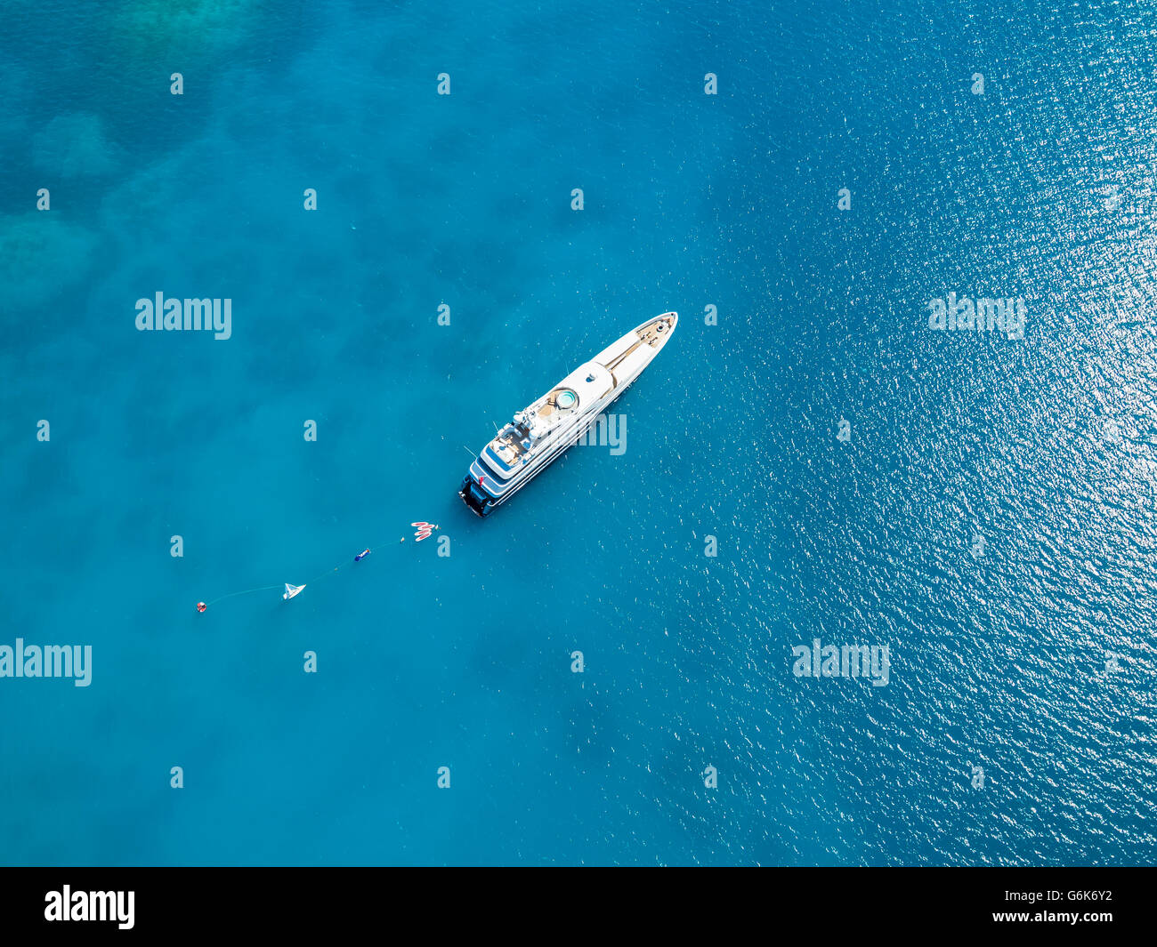 Antigua, luxury yacht Stock Photo