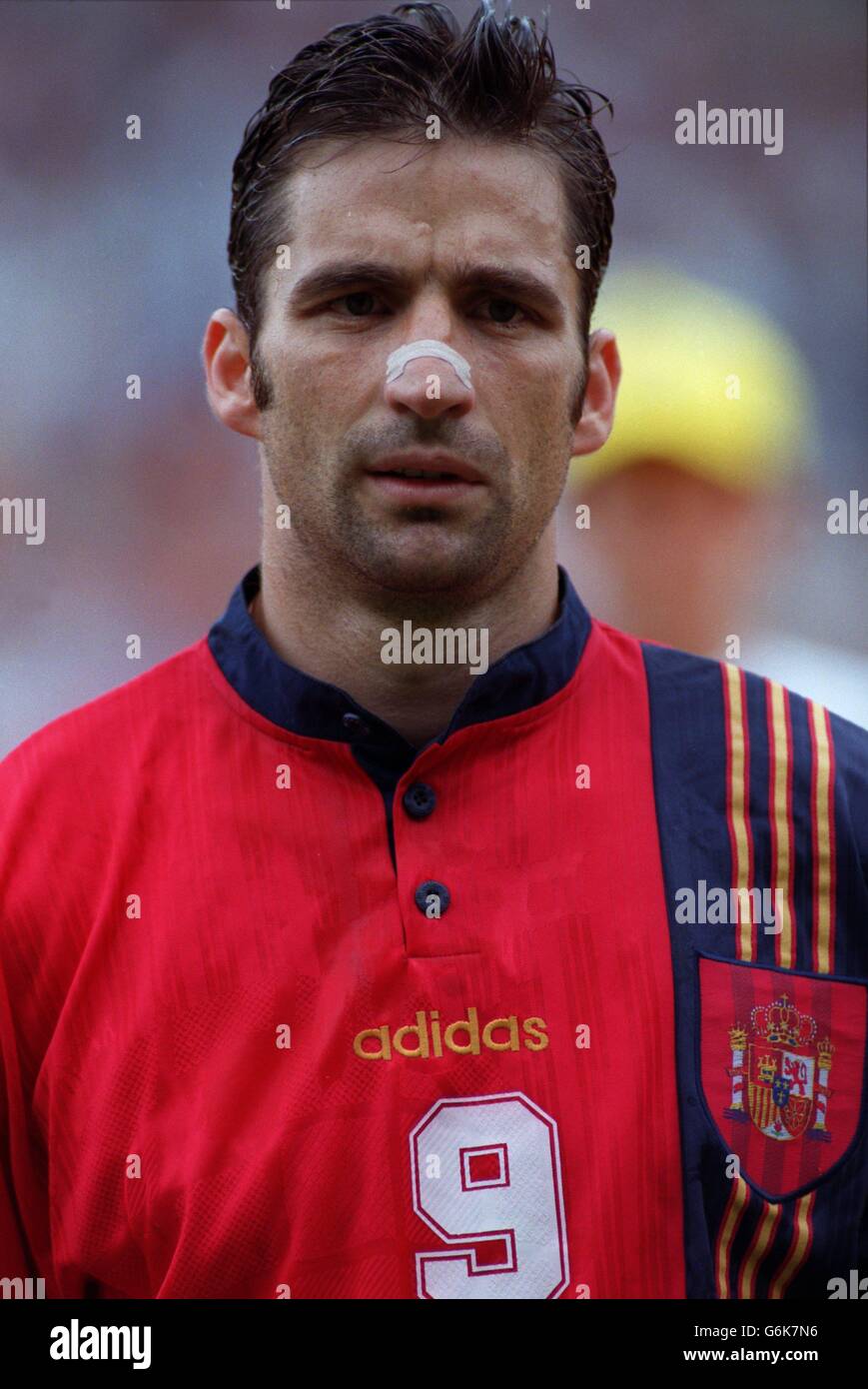 Soccer. Euro 96. Romania v Spain Stock Photo