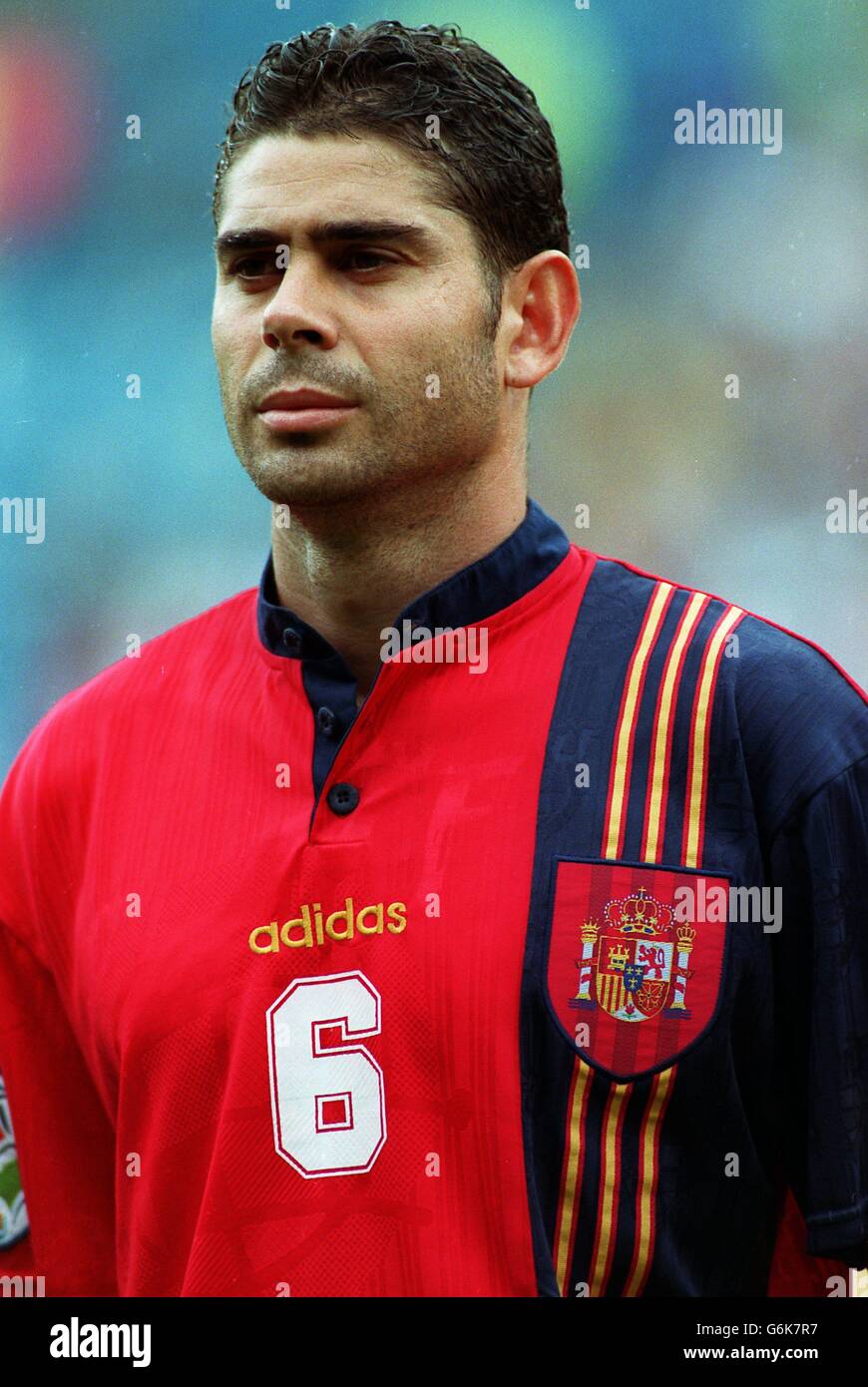 Soccer. Euro 96. Romania v Spain Stock Photo