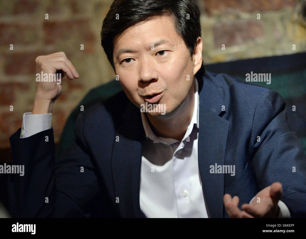 Ken Jeong gives an interview to promote The Hangover Trilogy on DVD and Blu-Ray at the Breakfast Club, London Stock Photo