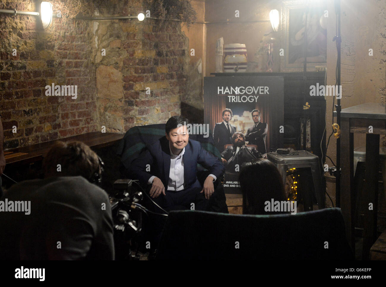 The Hangover trilogy. Ken Jeong gives an interview to promote The Hangover Trilogy on DVD and Blu-Ray at the Breakfast Club, London Stock Photo