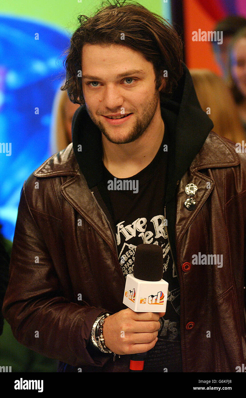 Bam Margera from Jackass during their guest appearance on MTV's TRL UK