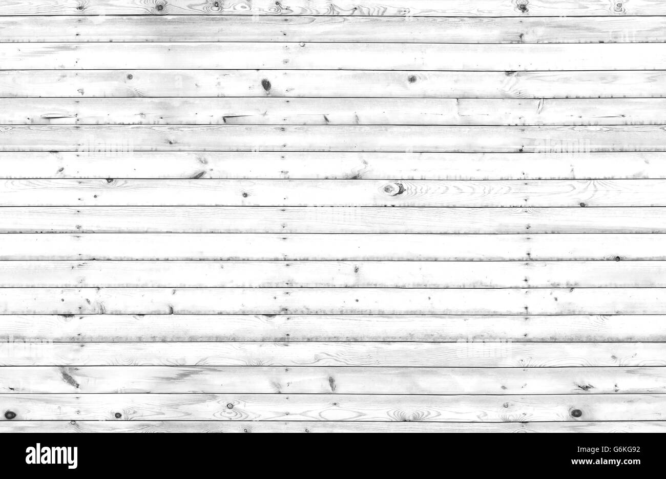 White wooden wall, seamless background photo texture Stock Photo