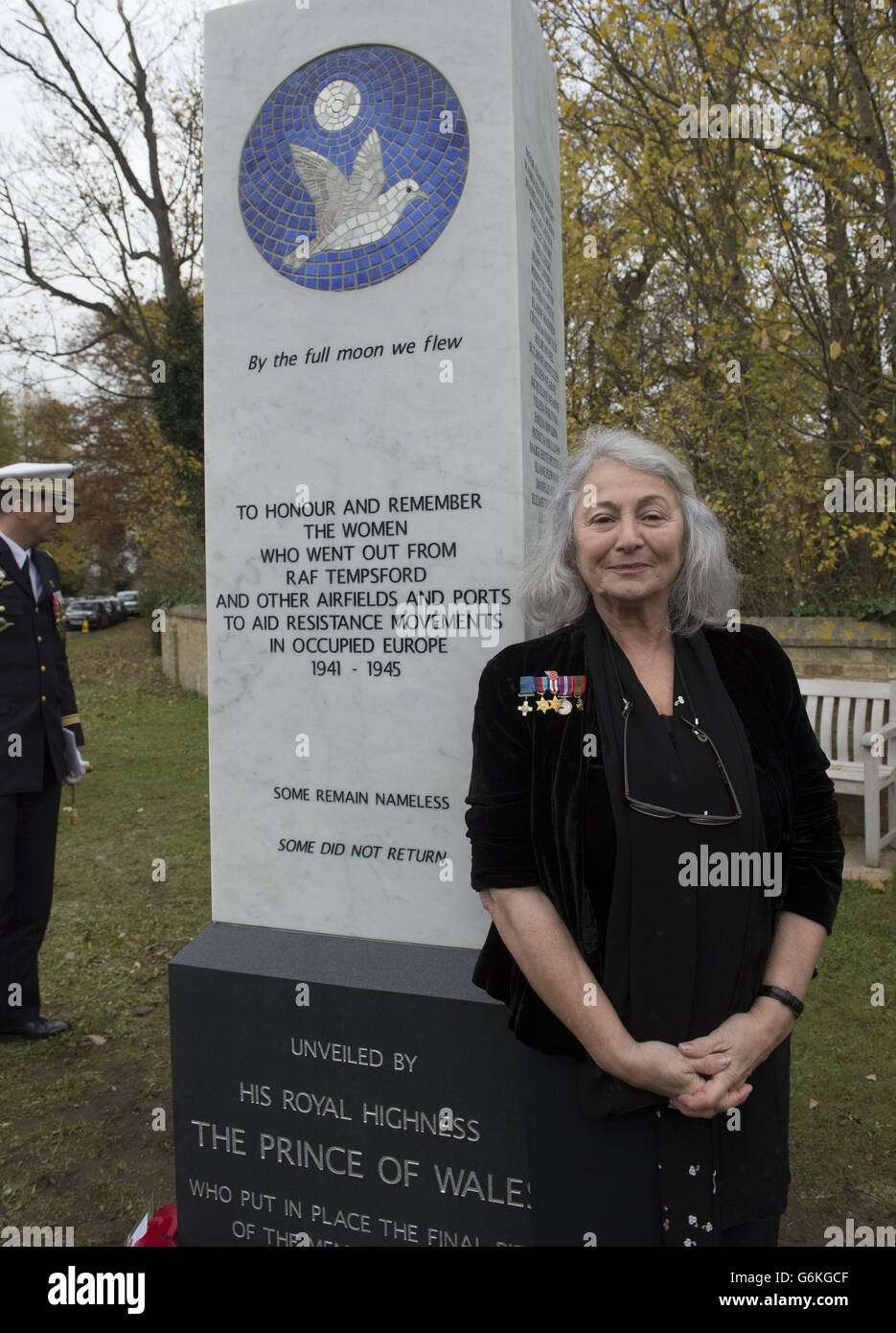 Tania Szabo, daughter of Violette Szabo, at a Service of Dedication a memorial to honour and