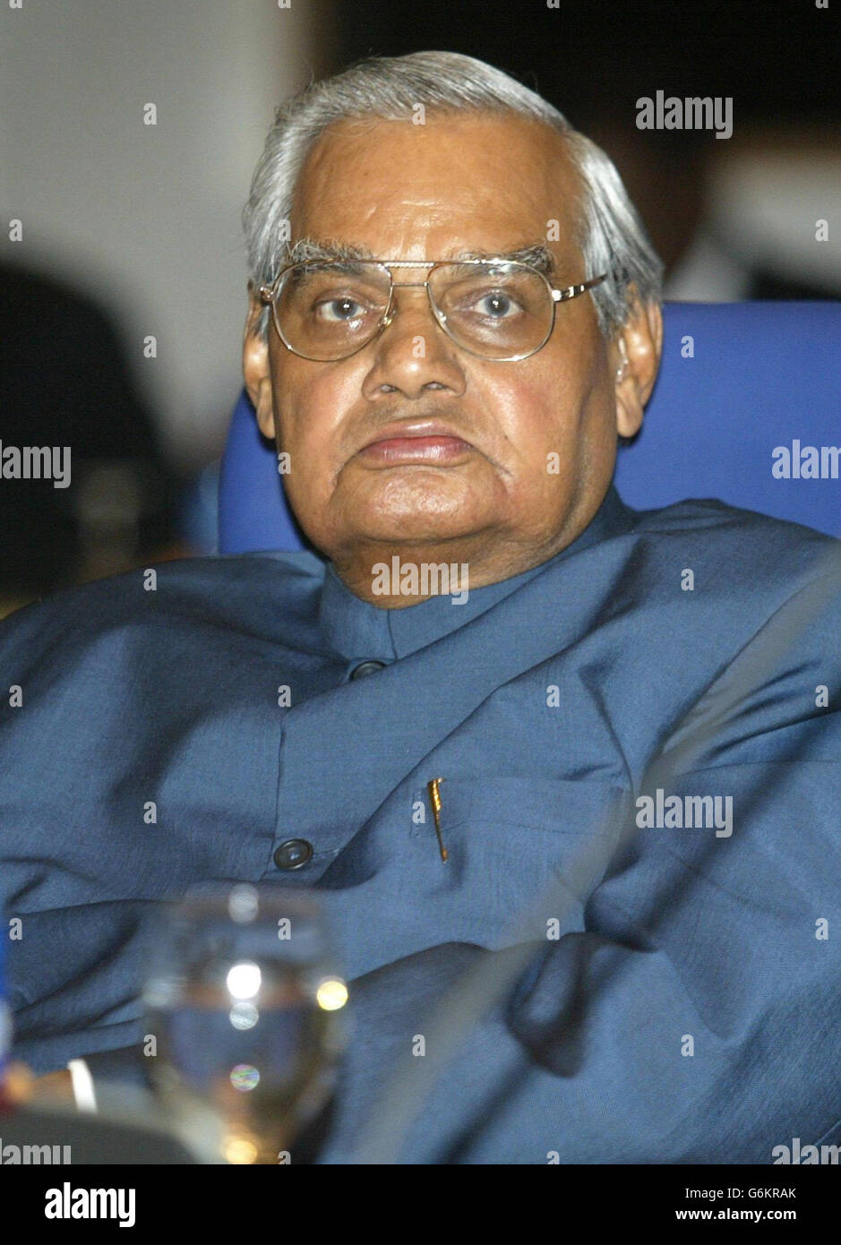 Indian Prime Minister Atal Bihari Vajpayee attends the start of the First Executive session of the Commonwealth Heads of Government Meeting in Abuja, Nigeria. * British Prime Minister Tony Blair today failed to get the swift resolution he wanted to continue Zimbabwe's suspension from the Commonwealth. Stock Photo