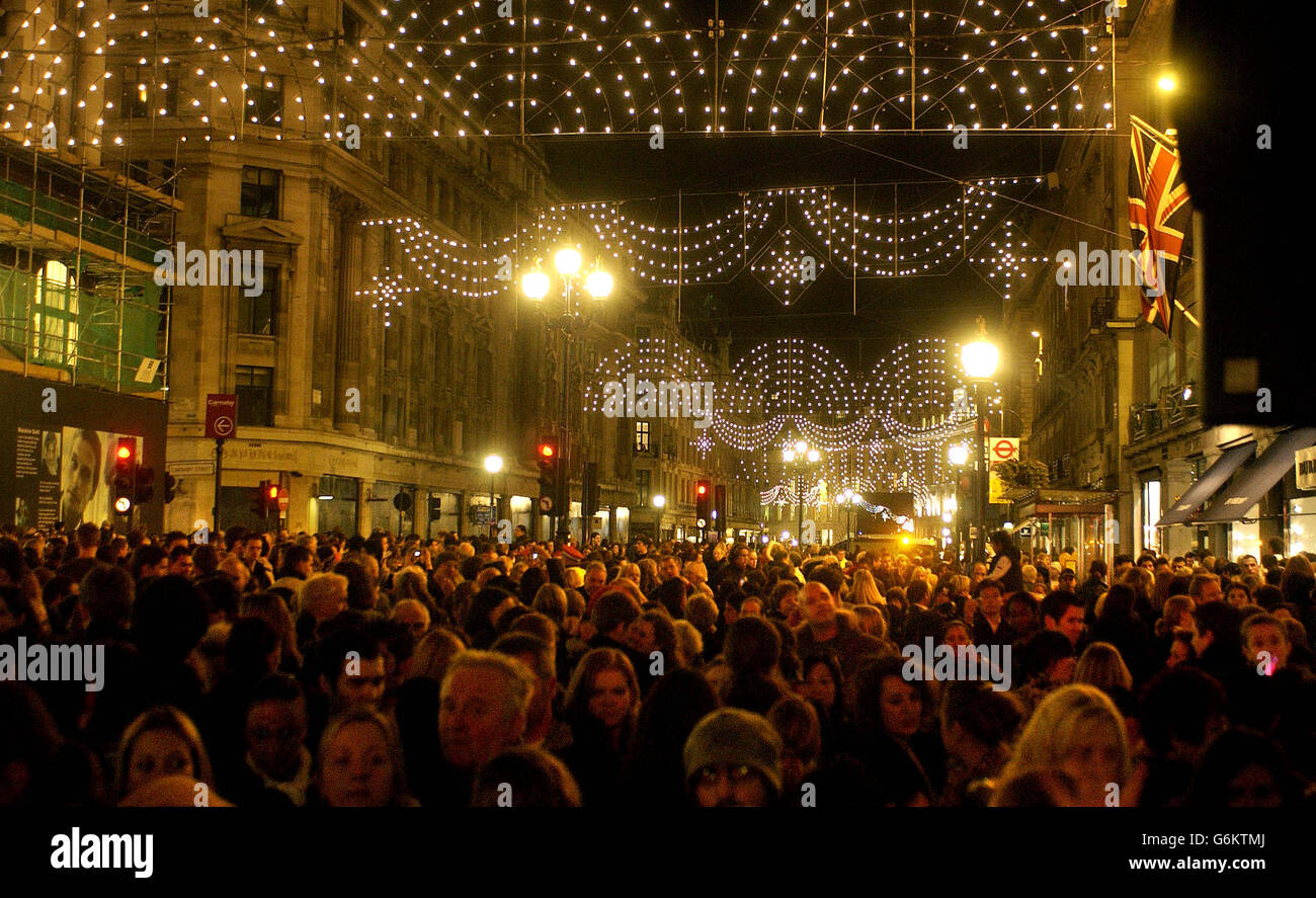 Regent Street Christmas lights Stock Photo Alamy