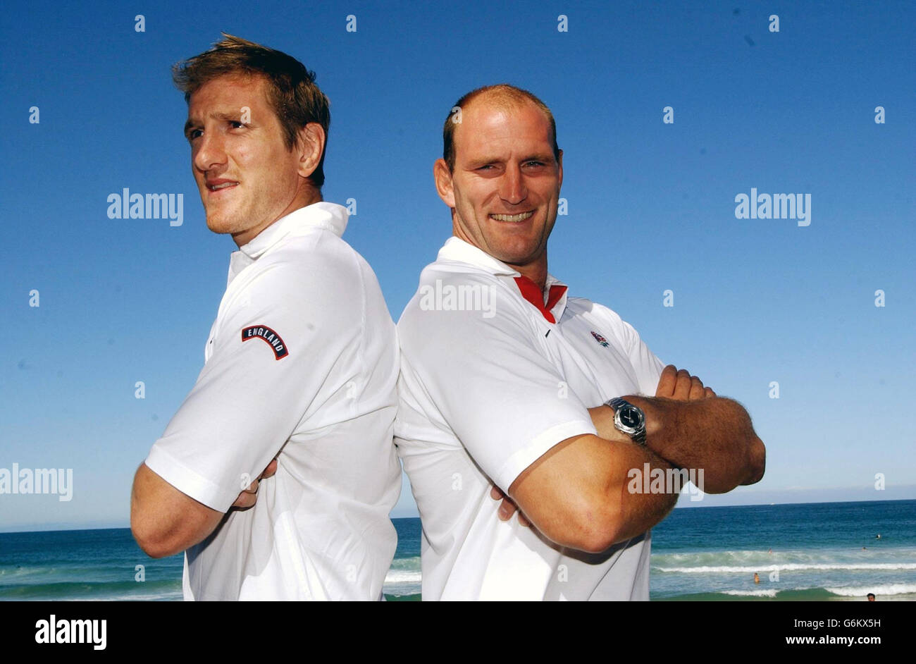 Greenwood and Dallaglio England Photo Call Stock Photo