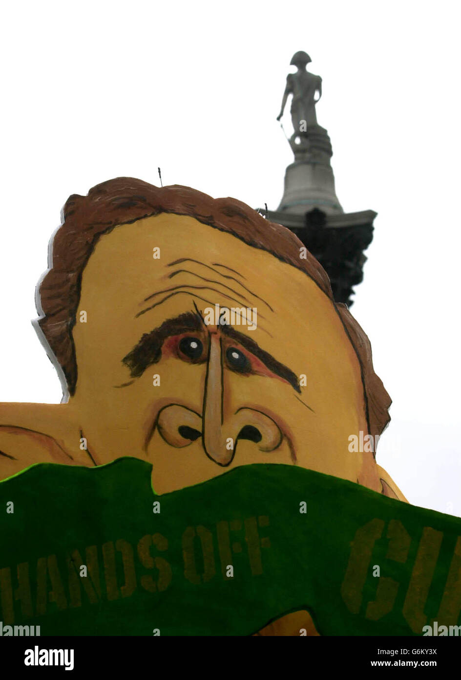 One of the demonstrations in London's Trafalgar Square in protest at
