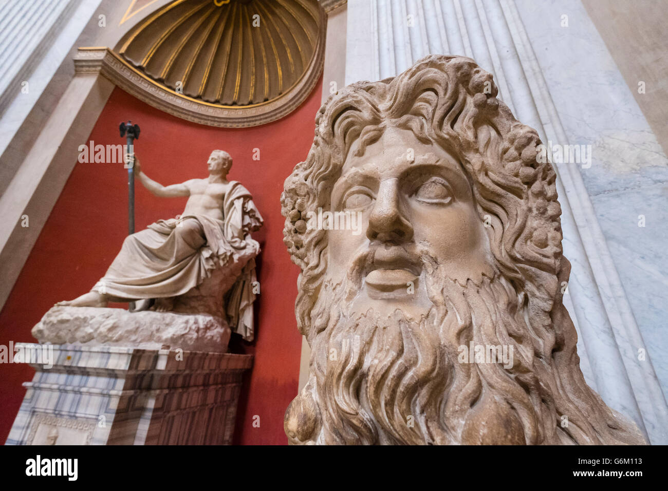 Herm of a marine divinty Acquired near Pozzuoli 1770 by Thomas Jenkins in the Vatican Museum in Rome, Italy Stock Photo