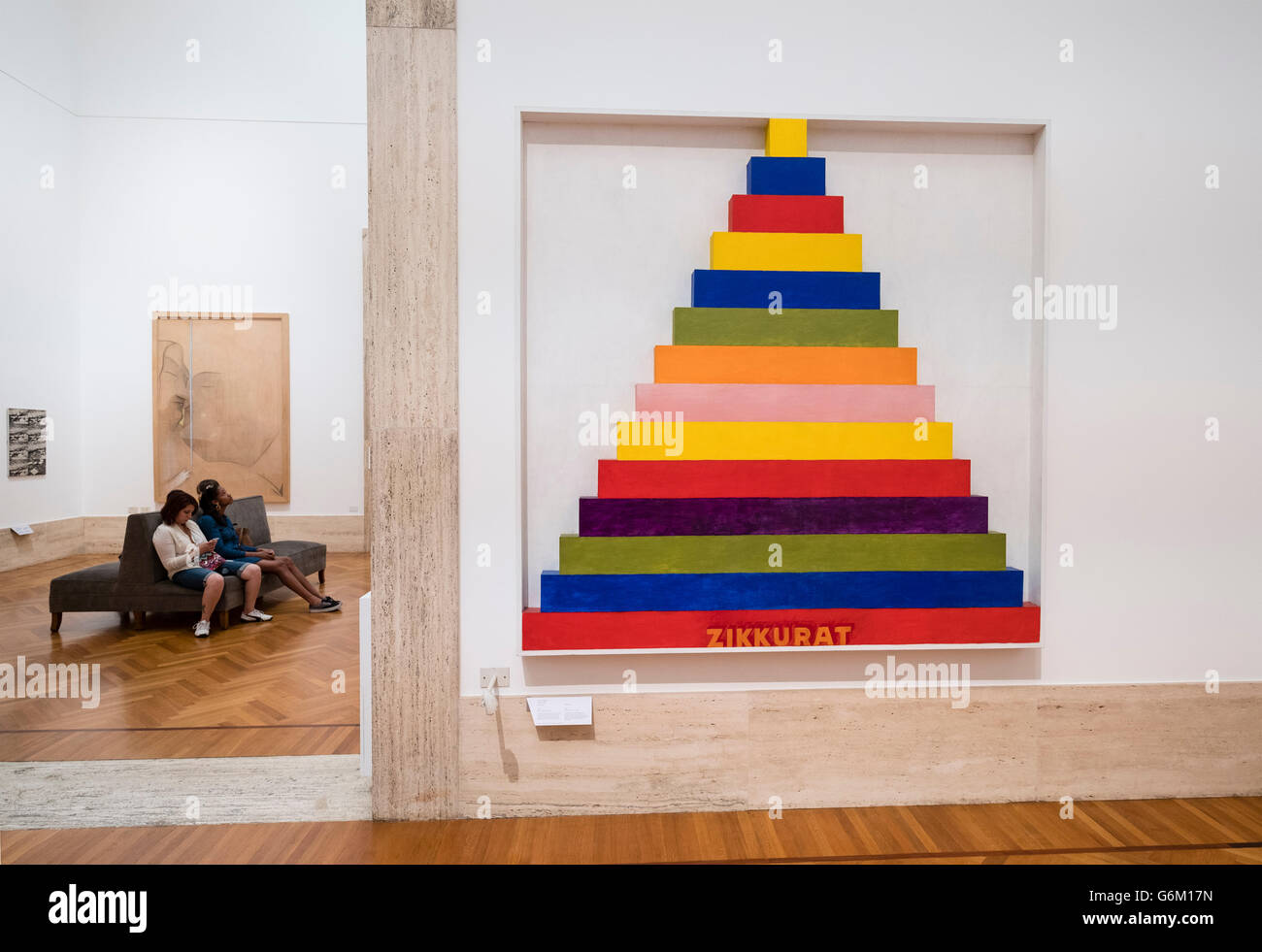 Installation Zikkurat 2 by Sam Tilson at  National Gallery of Modern and Contemporary Art , Rome, Italy Stock Photo