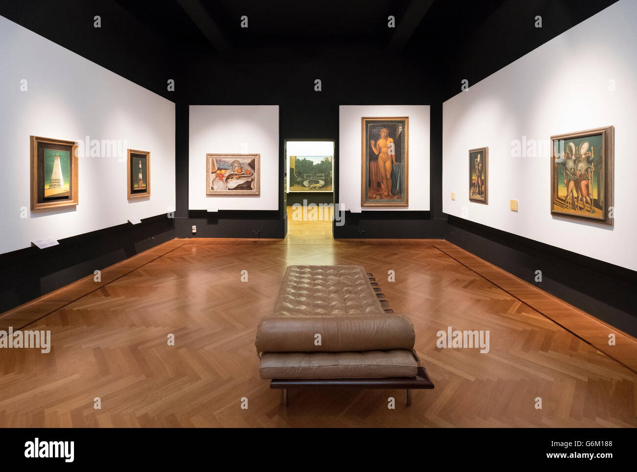 Gallery inside National Gallery of Modern and Contemporary Art, Rome, Italy Stock Photo