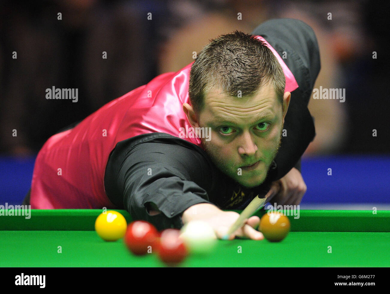 Mark Allen in action in his quarter final match against Ricky Walden during day ten of the williamhill.com UK Championships at The Barbican Centre, York. Stock Photo