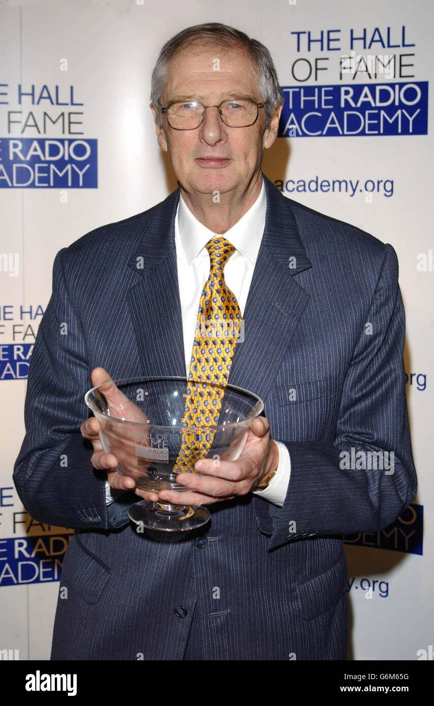 Radio presenter John Dunn receives one of the UK radio industry's highest honours - an induction into the Radio Academy Hall of Fame at the Savoy Hotel. John worked at Radio 2 in a career spanning three decades before leaving in 1998. Stock Photo