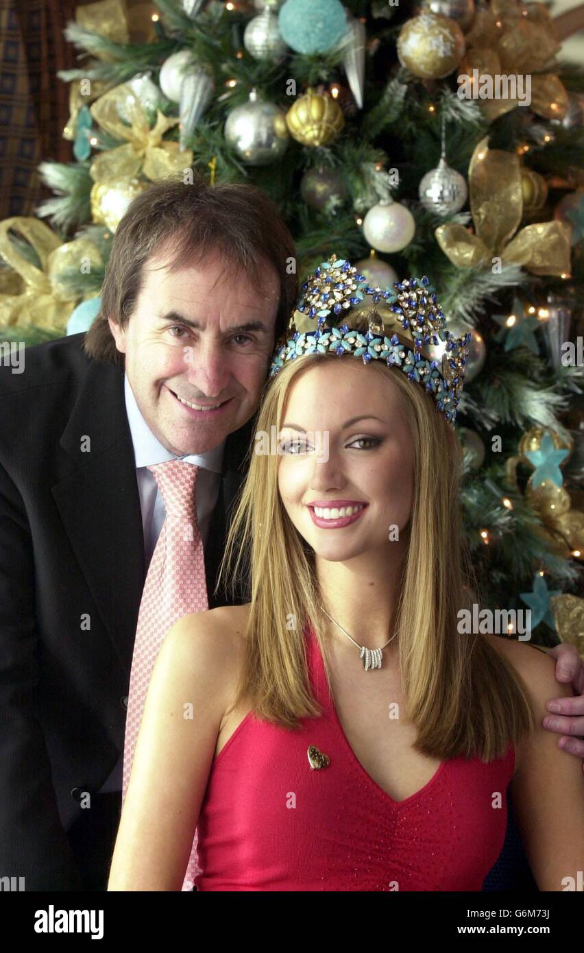 Miss World, Rosanna Davison with her father Chris de Burgh attending the Variety Club Christmas Lunch at the London Hilton, Park Lane, London. Rosanna, 19, became the first Irish contestant to claim the title when she saw off the challenge of 105 competitors at the weekend. Stock Photo