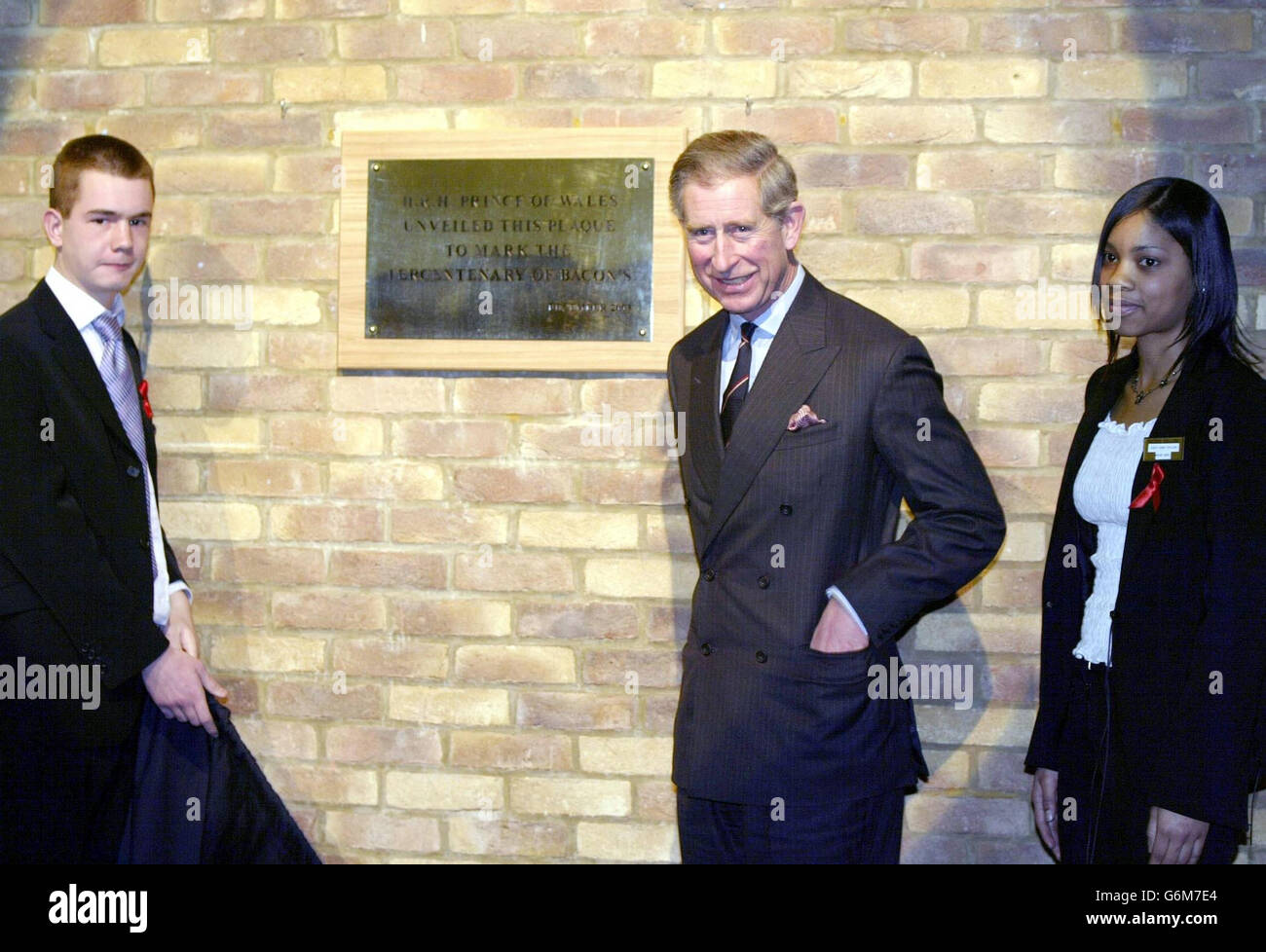 Prince of Wales Bacon's College Visit Stock Photo Alamy