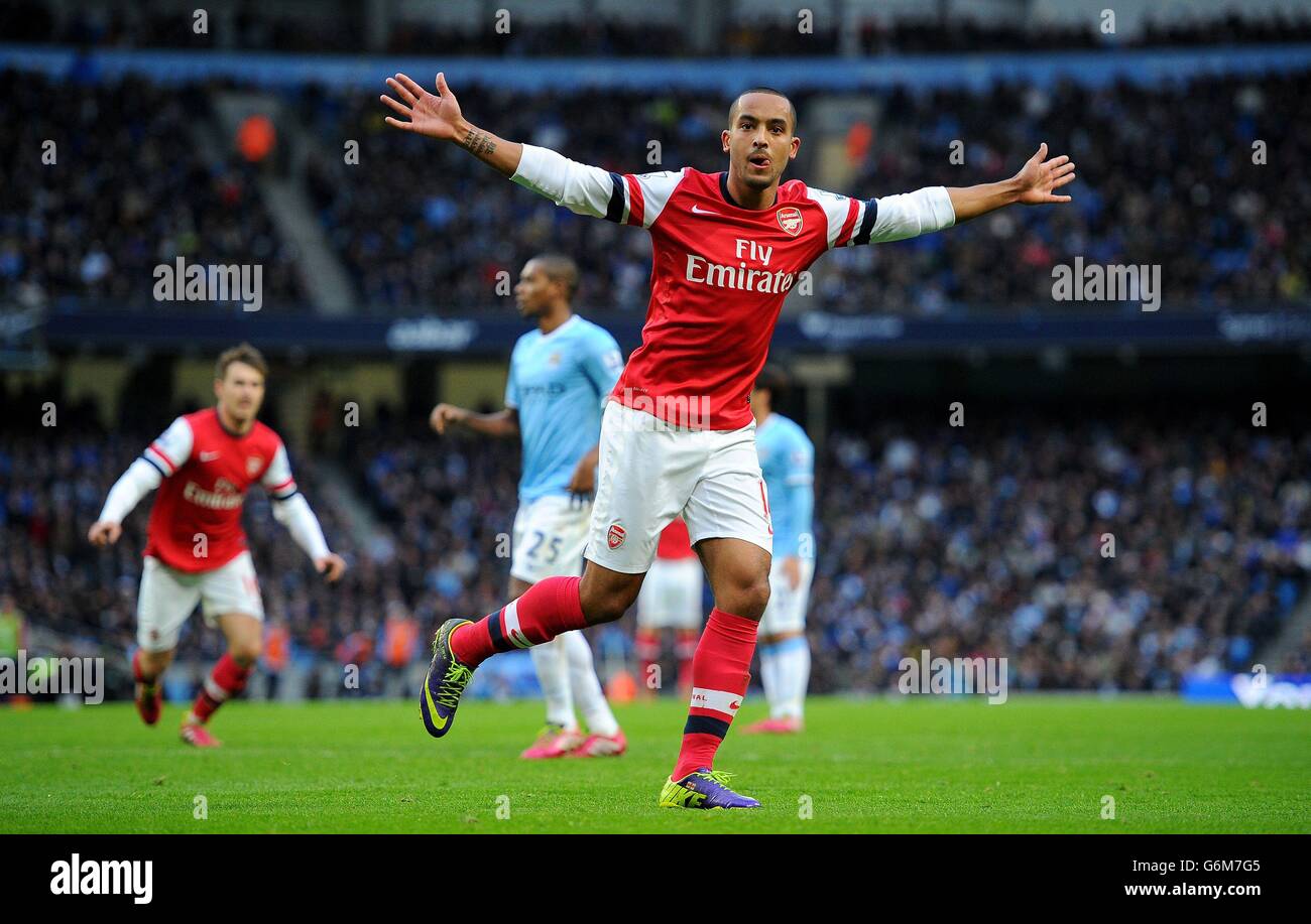 Arsenal O2 Walcott Arsenal's Theo Walcott celebrates scoring his teams second goal during ...