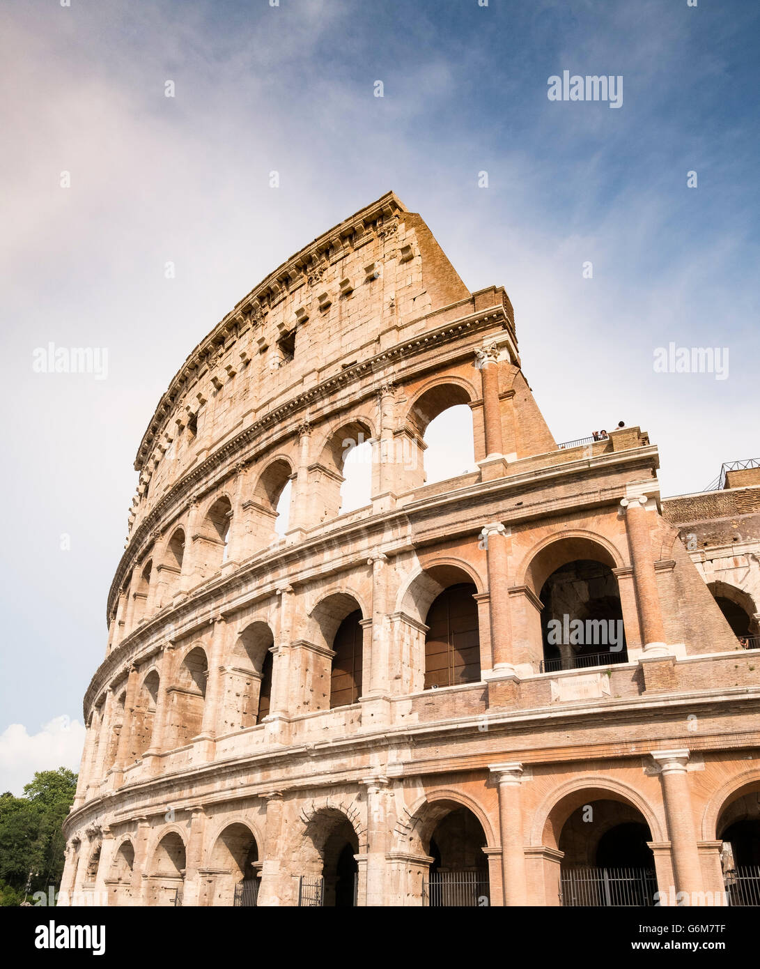 Detail of the Colosseum in Rome Italy Stock Photo